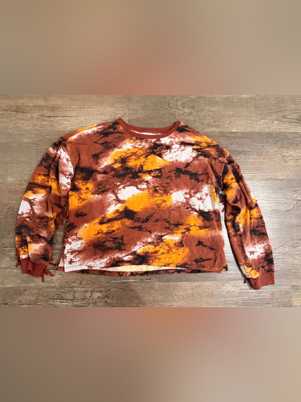 Miranda Lambert Idyllwind Rust Orange Tie-Dye Crewneck Sweatshirt